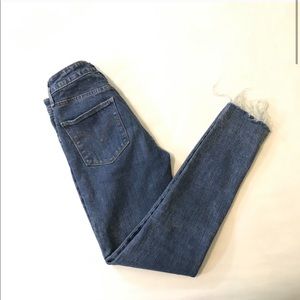 Levi's 721 High Rise Skinny Jeans Raw Hems 26